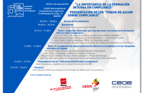 Jornada sobre la importancia de la formación interna en Compliance y presentación de los Vídeos de ASCOM sobre Compliance